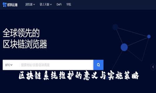 区块链系统维护的意义与实施策略